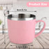 220ml Pink Coffee Cup, Stainless Steel Insulated Mug for Water, Coffee, Juice, and Milk