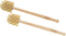 ECOLULU Eco Friendly Toilet Brush, 2 Pack Wood Toilet Brush with Strong Hemp Bristles