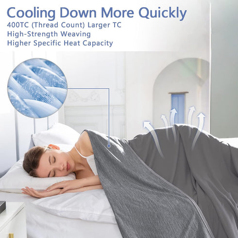 Topcee Cooling Blanket for Night Sweats, Q-Max 0.5, Lightweight Sofa Throw Blanket, 50"x70", Absorbs Heat for Hot