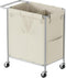 Chrislley Double Laundry Hamper with Wheels,160L Rolling Laundry Basket 2 Section,Steel Frame