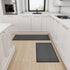 Kitchen Mat 1 PCS, Non Slip Cushioned Rugs for Kitchen Floor, Absorbent Comfort Mats Washable 17.3"x47" (Black)