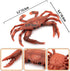 2-Pack) AUEAR, Plastic Crab for Decor Artificial Sea Life Creatures, Simulated Animal Home Party Creative Gift (Red