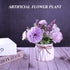 Meyerascal Artificial Potted Flowers, Small Ceramic Vase Fake Flower Plants Desktop Decoration Indoor for Home