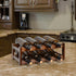 Bamboo Wine Rack, 2-Tier Free Standing Holder for 8 Bottles, Countertop Storage Shelf for Kitchen and Dining Room