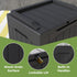 30 Patiowell Gallon Resin Deck Box, Outdoor Storage Box for Patio Furniture, Deliveries, Pool Supplies,Waterproof