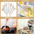 E-far Silicone Cooking Utensils Set, 7 Pcs Heat Resistant Kitchen Utensils with Stainless Steel Handle for Nonstick
