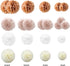 Tissue Paper Pompoms, 22 Pcs Dusty Pink, Rose Gold, Ivory, White Paper Flower Balls for Party Decoration