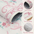 4x6 4' 6') Collive Pink Rugs for Bedroom Girls, Floral Washable Area Rug Non Slip, Soft Indoor Decor Elegant Carpet