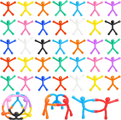 Jerify 50 Pcs Refrigerator Magnets Colorful Magnetic Men Fidget Toys Humanoid Mini