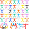 Jerify 50 Pcs Refrigerator Magnets Colorful Magnetic Men Fidget Toys Humanoid Mini