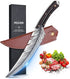 Huusk Japan Knife Hand Forged Viking Knife, High Carbon Steel Butcher and Boning Knife for Meat Cutting, Cooking Knife