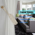 BEL AVENIR Curtain Tiebacks, Magnetic Woven Curtain Holdback Drapery Tie-Back, Ivory Braid
