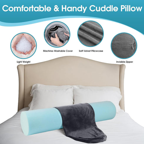 SereneCloud (35.43"*7.9") Memory Foam Body Pillow for Bed, Long & Big Full Body Pillows for Adults, Multifunctional