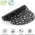 27 14 Inch WELTRXE Oval Bathtub Mat Non Slip, Black Bubbles Bath Mats for Tub, Shower Mat with Drain Holes, Suction