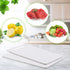2 Pcs Small Cutting Board Set, Mini Plastic Cutting Board for Kitchen, Dishwasher Safe, Easy Grip (White, 6" x 10")