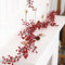 Wuhetyo Christmas Red Pip Berry Garland, Artificial Burgundy Red Berry Vines Garland Decor