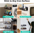 SETBAOO 2 Pack Magnetic Spice Rack for Refrigerator, Black Magnetic Shelf and Fridge Kitchen Cabinet Organizers Storage
