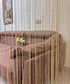 ave split Decorative Door String Curtain, Wall Panel Fringe, Window Room Divider, 100x200cm, Champagne