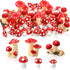 Yulejo 120 Pcs Bulk Cute Tiny Mushrooms Mini Figurines for Indoor Outdoor Garden Decor, Miniature Mushrooms Fairy