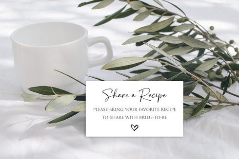 Bridal Recipe Request Cards - 48 Cards