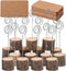 20Pcs Premium Wood Place Card Holders with 30 Pcs Kraft Place Cards - Memo Holder, Table Number Stands for Wedding
