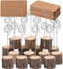 20Pcs Premium Wood Place Card Holders with 30 Pcs Kraft Place Cards - Memo Holder, Table Number Stands for Wedding