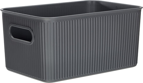 Baobab Multi-purpose Storage Basket, Medium with 5 Litres Capacity, Grey Anthracite, 18.1 x 27.2 x 13