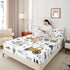 Set Set 3Pcs Feelyou Cartoon Car Kids Fitted Sheet Construction Bed Sheet Decor Equipment Trucks Bedding Cartoon Car