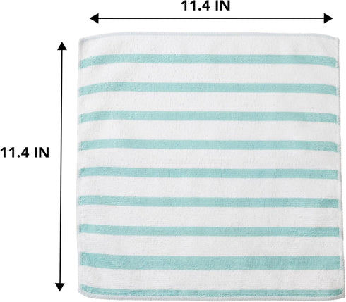 11 Inches, 24 Count Martha Stewart Microfiber Cleaning Cloths, Ultra-Absorbent, Lint-Free Cleaning Towels for Home