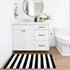 IOHOUZE 2x4.3 Black White Striped Rug, Washable Front Door Mat for Outdoor and Indoor Decor