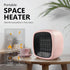 Portable Space Heater, YOUCIDI 1000W/800W Ceramic Electric Heater, Compact Small Warmer, Heat Up in 2 Seconds, Safe and Quiet for Office Room Desk Indoor Use (Pink) by YOUCIDI