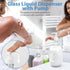 2 Pack 64 Oz Sovietiep Laundry Detergent Dispenser with Pump and Lid - Half Gallon Glass Pump Bottle for Laundry Soap