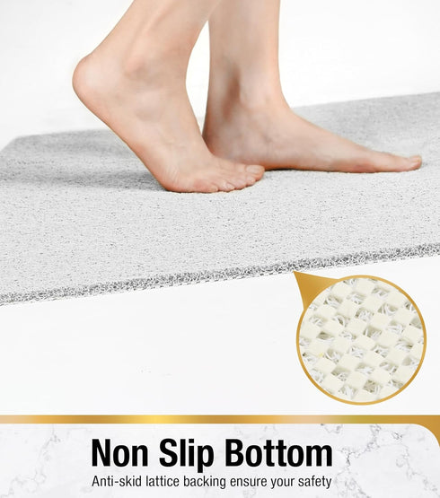 35 16 Inch HITSLAM Bathtub Mat Non Slip, x Long Soft PVC Loofah Shower Mat, Bath Mat for Tub Without Suction Cups