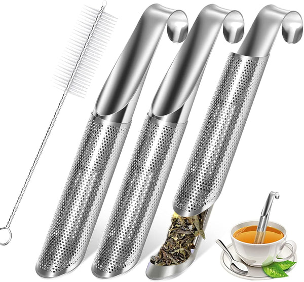 3 Pcs Tea Infuser and 1 Brush, tea diffusers for loose teaTea