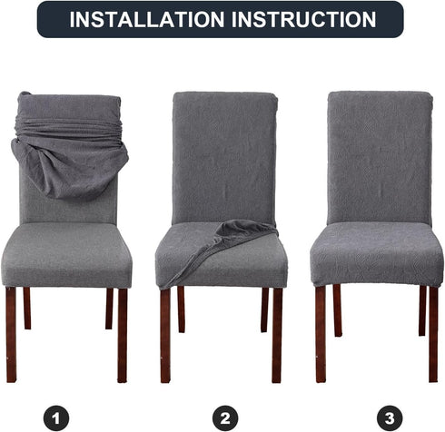 Waterproof Dining Chair Covers, Stretch Parsons Chair Slipcover for Dining Room Kitchen, Removable and Washable