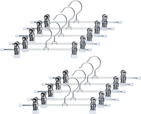 Mawa by Reston Lloyd Non-Slip Space-Saving Clothes Hanger for Pants & Skirts, Set of 10, White