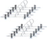 Mawa by Reston Lloyd Non-Slip Space-Saving Clothes Hanger for Pants & Skirts, Set of 10, White