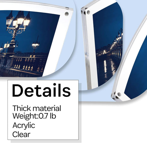 Curved Magnet Frame by Canetti, 5x7 inch
