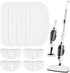 LOVECO 4 Pack Steam Mop Pads + 4 Microfiber Small Cloths Compatible