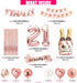 21st Birthday Party Decorations for Her, Rose Gold Supplies Big Set with Birthday Banner and 21 BDay Digit Balloons