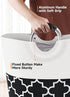 Large Laundry Basket Hamper Bag, Collapsible Tall with Handles, Waterproof Storage for College Dorm, Family (Black) 115L