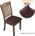 Stretch Chair Seat Covers 4 PCS, Removable Washable Anti-Dust Dining Room Slipcovers, Chocolate