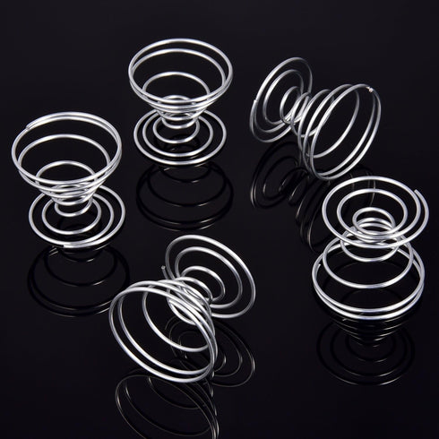 6 Shappy Pieces Air Plant Holder Air Plant Live Holders Outdoor Stainless Steel Tillandsia Base Container Display Rack