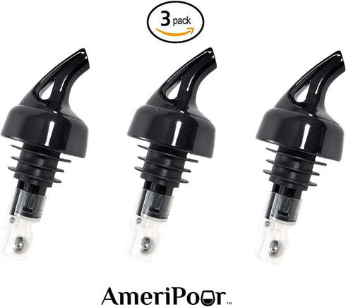 Measured Pourer for Liquor Bottles, Collared Bar Spouts Made in the USA, Perfect Cocktail Pour Every Time