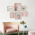 Lwoztra 8x10x6 Inch Pink Nursery Wall Art Floral Bow Canvas Prints Girls Room Wall Decor Pink Flower Pictures Coquette