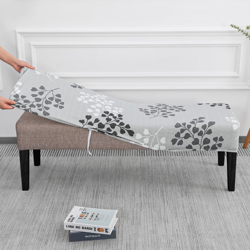SPRINGRICO Stretch Dining Bench Cover, Removable Bench Slipcover Washable Bench Seat Protector Rectangle Bench Cover