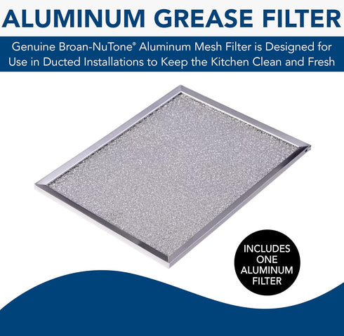 Broan-NuTone BP29 Aluminum Range Hood Kitchen Exhaust Grease Filter, 1 Count