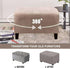 JHLD Waterproof Ottoman Cover Rectangle, Stretch Velvet Soft Ottoman Slipcovers Fit Folding Storage Stool with Elastic
