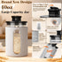 Risecret 9" 10" 34 oz Sourdough Starter Kit with Aliquot Jar, Wood Pulp Round & Oval Bannetons & Sourdough Starter Jar
