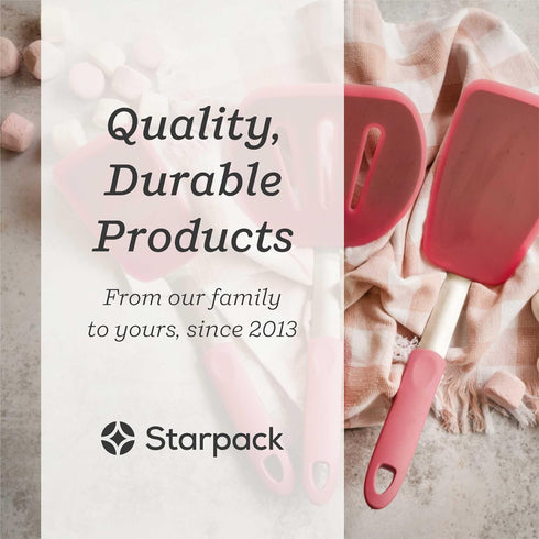 Starpack 'Flex & Flip' Silicone Turner Spatula (Wide) - High Heat Resistant for Cooking, LFGB Grade Non Stick